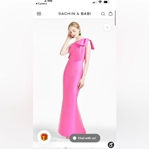 Sachin and Babi- Bonnie gown fuschia NWT